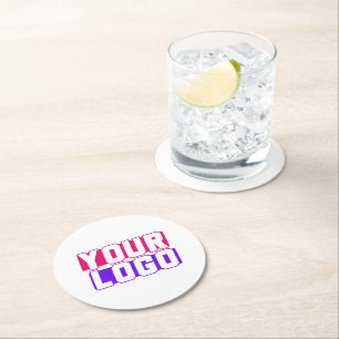 Dessous-de-verre Rond En Papier Utiliser son propre logo