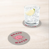 Dessous-de-verre Rond En Papier Vagues cérébrales (En situation)