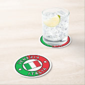 Dessous-de-verre Rond En Papier Venezia Italia (En situation)