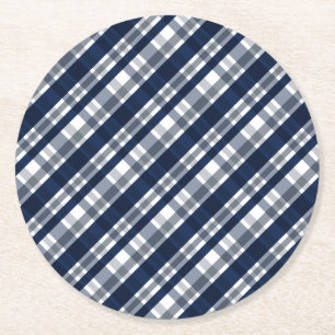 Dessous-de-verre Rond En Papier Ventilateur sportif Dallas Marine Bleu Argent Plai