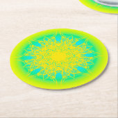 Dessous-de-verre Rond En Papier vert (Incliné)