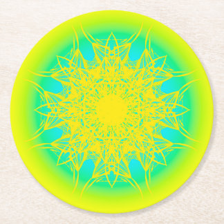 Dessous-de-verre Rond En Papier vert