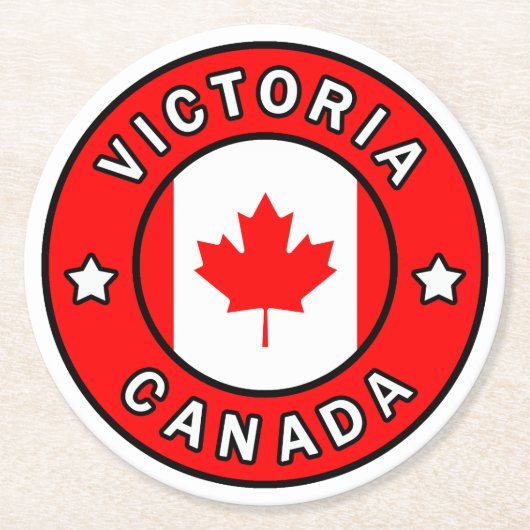 Dessous-de-verre Rond En Papier Victoria Canada (Devant)