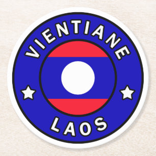Dessous-de-verre Rond En Papier Vientiane Laos