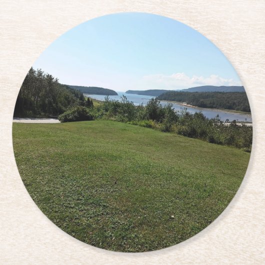 Dessous-de-verre Rond En Papier village grande bergeronnes cote nord (Devant)
