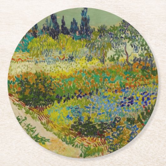 Dessous-de-verre Rond En Papier Vincent Van Gogh Garden (Devant)