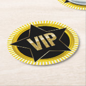 DESSOUS-DE-VERRE ROND EN PAPIER VIP (Incliné)