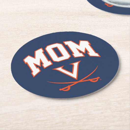Dessous-de-verre Rond En Papier Virginia Cavaliers (Incliné)