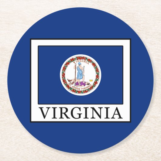 Dessous-de-verre Rond En Papier Virginie (Devant)