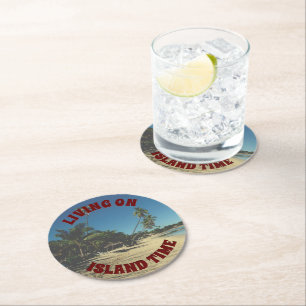Dessous-de-verre Rond En Papier Vivre à l'Île 🌴