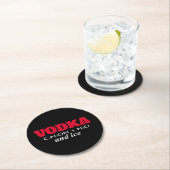 Dessous-de-verre Rond En Papier Vodka et glace (En situation)