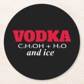 Dessous-de-verre Rond En Papier Vodka et glace (Devant)