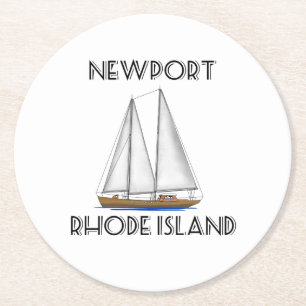 Dessous-de-verre Rond En Papier Voile de Newport Rhode Island
