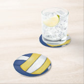 Dessous-de-verre Rond En Papier Volley-ball (En situation)