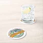 Dessous-de-verre Rond En Papier voyage explorer le fabuleux logo du Niger (En situation)