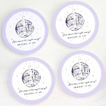Dessous-de-verre Rond En Papier Watercolor Disco Ball fête d'anniversaire<br><div class="desc">Ajoutez une touche amusante à votre fête d'anniversaire avec ces dessous de verre en papier avec une boule disco aquarelle peinte et du texte ludique.</div>