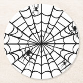 Dessous-de-verre Rond En Papier Web déplaisant Spider (Devant)