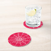 Dessous-de-verre Rond En Papier Web rose (En situation)
