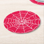 Dessous-de-verre Rond En Papier Web rose (Incliné)