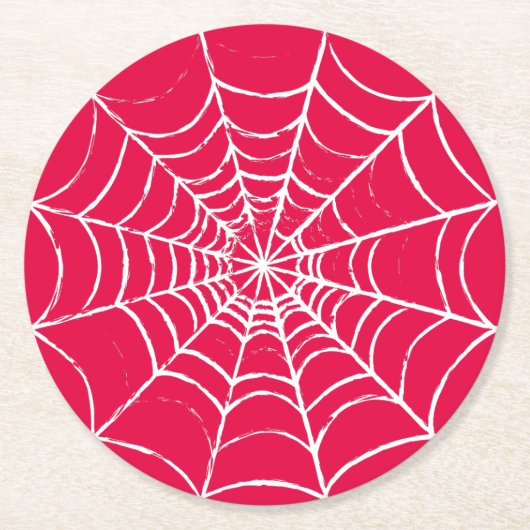 Dessous-de-verre Rond En Papier Web rose (Devant)