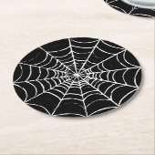 Dessous-de-verre Rond En Papier Web sombre (Incliné)