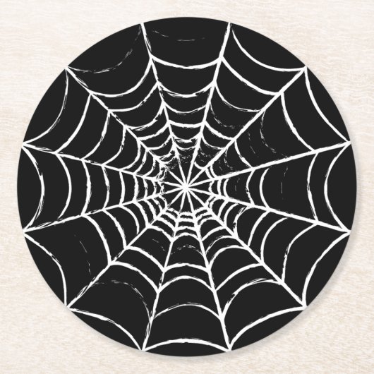 Dessous-de-verre Rond En Papier Web sombre (Devant)