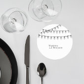 Dessous-de-verre Rond En Papier Wedding Coaster with String Lights