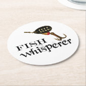 Dessous-de-verre Rond En Papier Whisperer de poisson (Incliné)