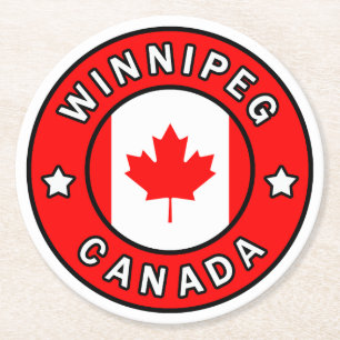 Dessous-de-verre Rond En Papier Winnipeg Canada