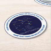 Dessous-de-verre Rond En Papier Zodiaque Sagittarius (Incliné)