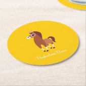 Dessous-de-verre Rond En Papier Zora le cheval (Incliné)