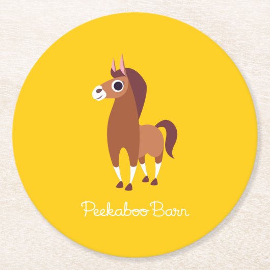 Dessous-de-verre Rond En Papier Zora le cheval (Devant)