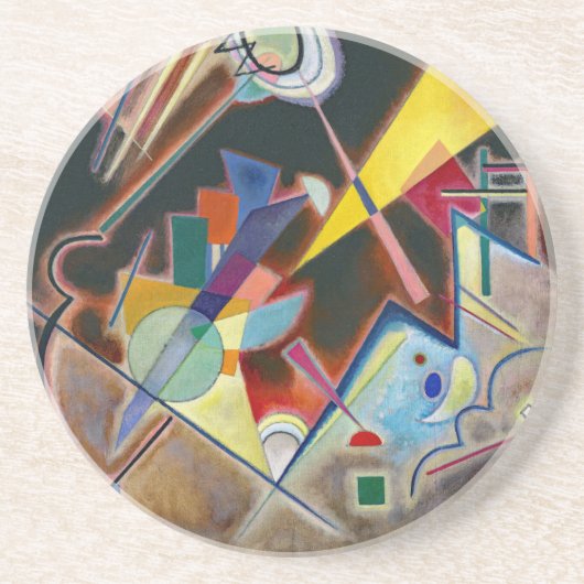 DESSOUS DE VERRE ROND - "Tiefes Braun" - Kandinsky (Devant)