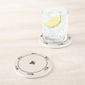 Dessous de verre ronds de cartes de jeu (Côté)