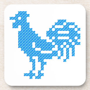 Dessous-de-verre Rooster bleu