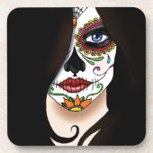 Dessous-de-verre Rosa Sugar Skull Portrait (Devant)