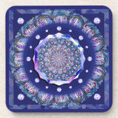 Dessous-de-verre Rosace bleue (Devant)