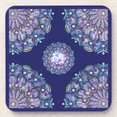 Dessous-de-verre Rosace bleue (Devant)