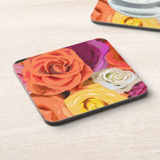 Dessous-de-verre Rose (Côté gauche)