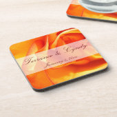 Dessous-de-verre Rose à flammes (Côté gauche)