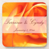 Dessous-de-verre Rose à flammes (Devant)