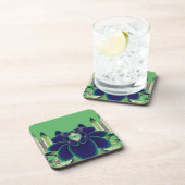 Dessous-de-verre Rose Bleue (Côté Droit)