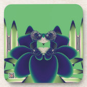 Dessous-de-verre Rose Bleue (Devant)