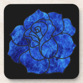 Dessous de verre Rose Blue Fire (Devant)