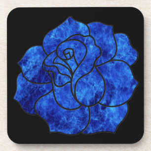 Dessous de verre Rose Blue Fire