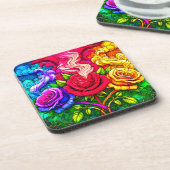 Dessous-de-verre Rose d'art (Côté gauche)