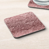 Dessous-de-verre Rose Gold Liquid Chrome métal Chic Glam (Côté gauche)