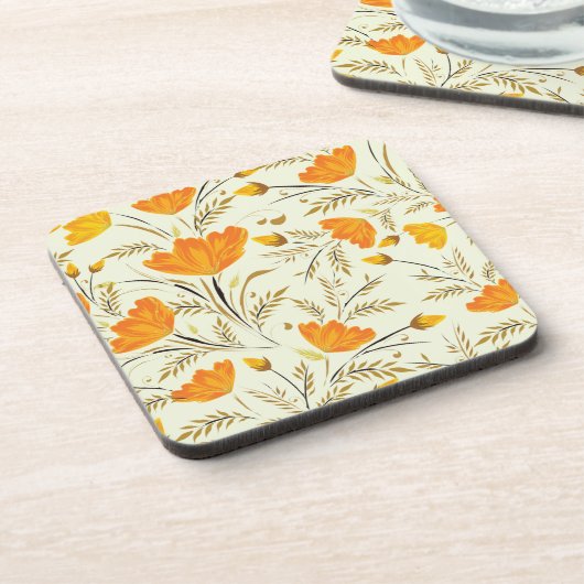 Dessous-de-verre Rose jaune (Côté gauche)