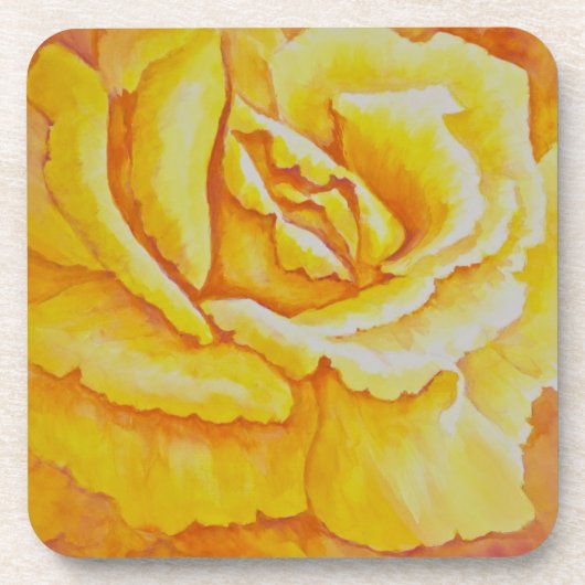 Dessous-de-verre Rose jaune (Devant)