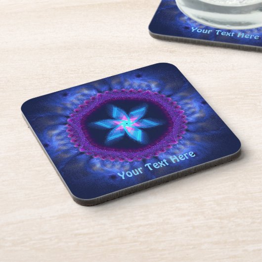 Dessous-de-verre Rose - Magen bleu (Côté gauche)